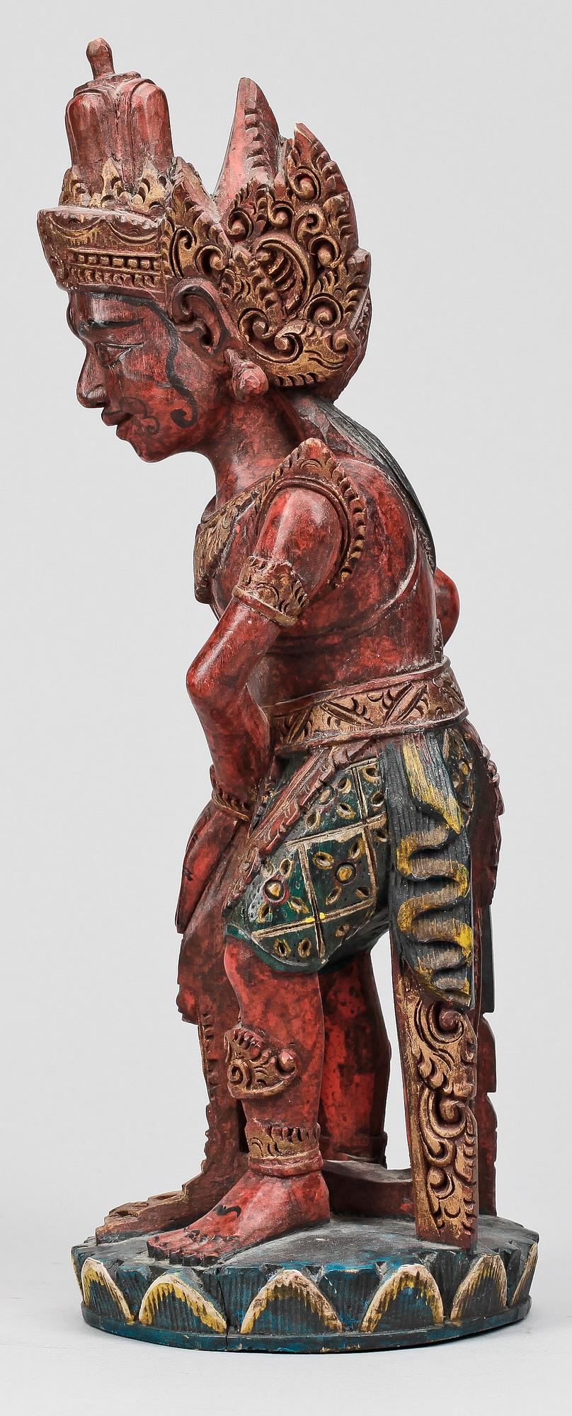 SKULPTUR, trä, Bali, 1900-tal.