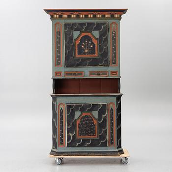 Corner cupboard, vernacular, Järvsö, circa 1800.