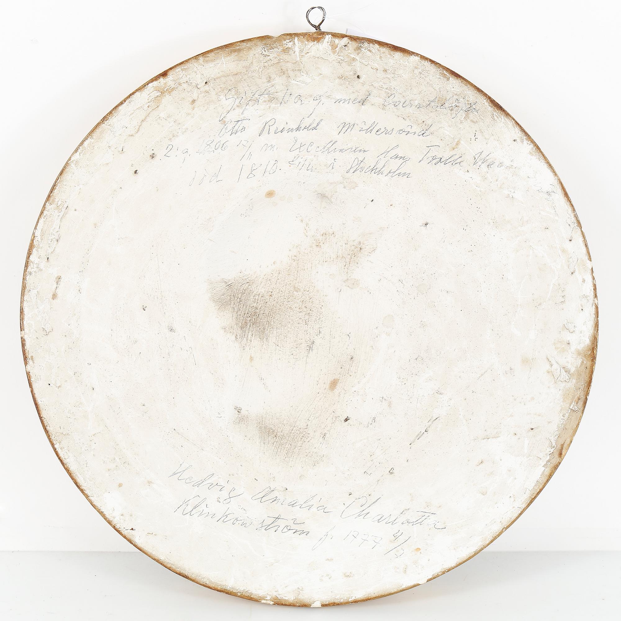 JOHAN TOBIAS SERGEL, medaljong, gips.
