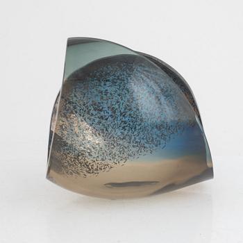 Lena Bergström, a glass sculpture, 'Merkurius' from the series 'Planets', Kosta Boda, Sweden.