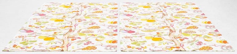 Josef Frank, a pir of curtains, 'Vegetable Tree', Svenskt Tenn.