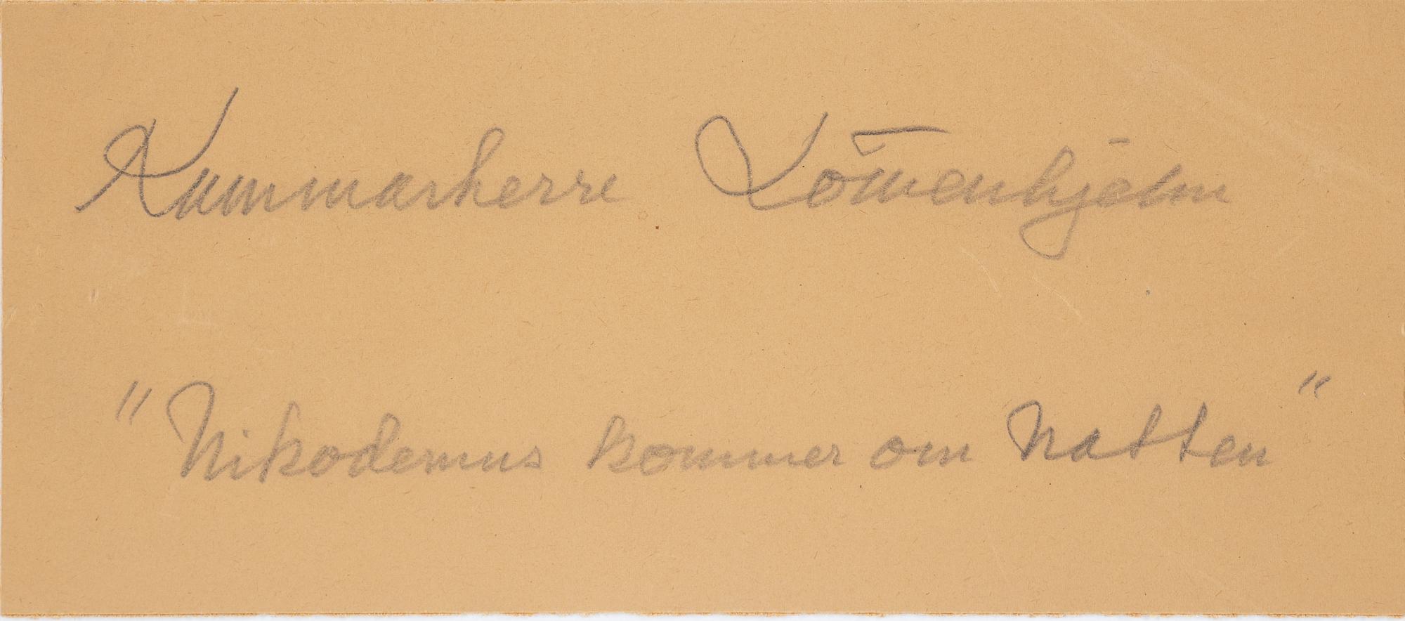 Harriet Löwenhjelm, watercolour, signed and dated 1912.