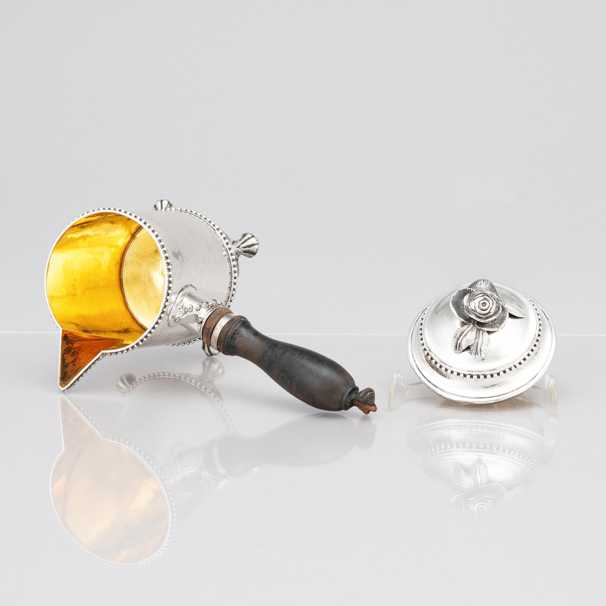 Petter Eneroth, mjölkkanna, silver, Stockholm 1792. Gustaviansk.