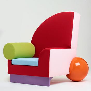 Peter Shire, An early "Bel air" easy chair, Memphis Milan, post 1982.