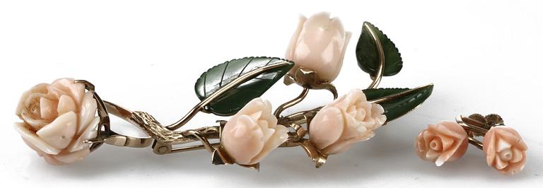 SMYCKESET, 3 delar, 18 K guld.