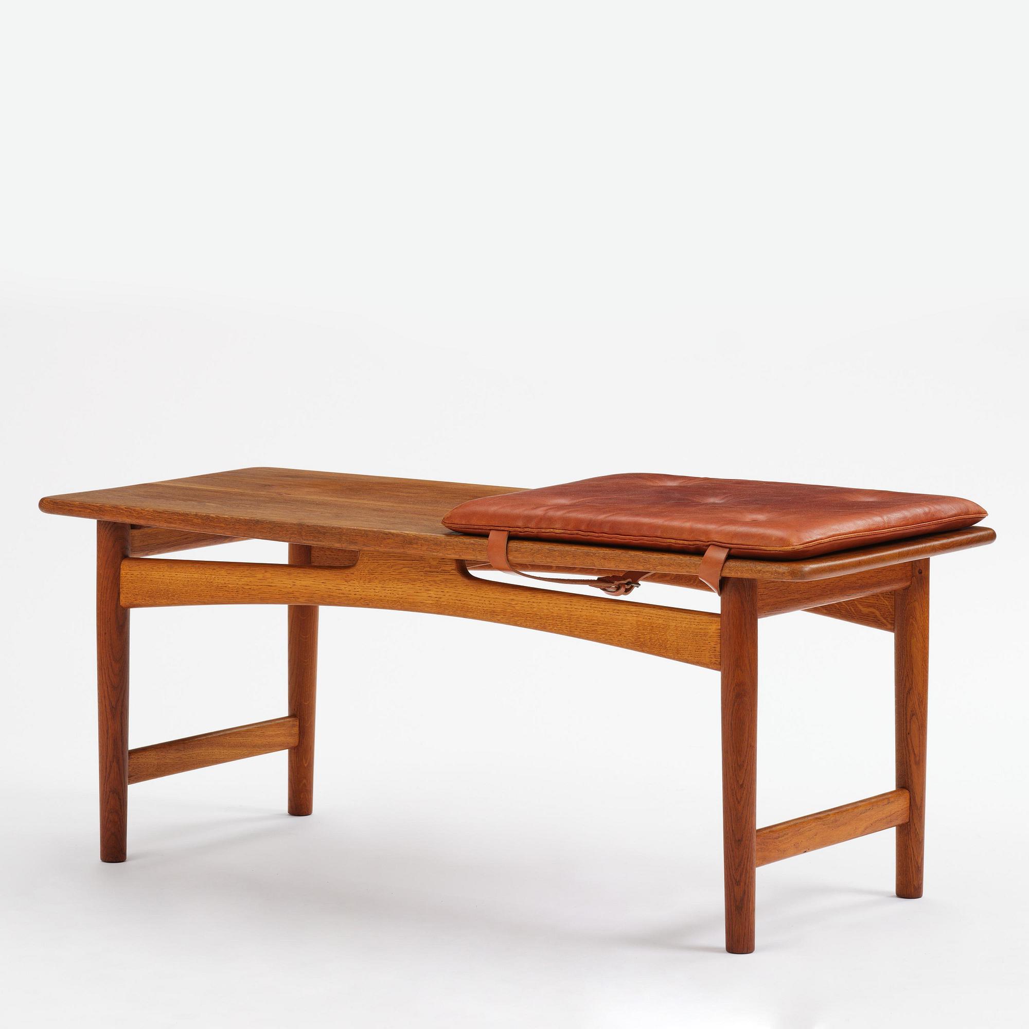 Børge Mogensen, a rare oak bench, cabinetmaker Erhard Rasmussen, Denmark, 1950s.