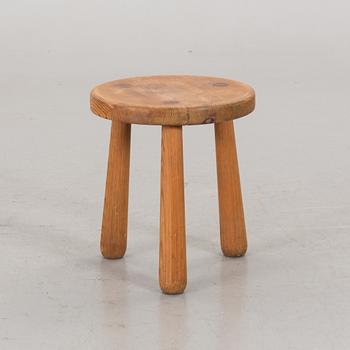 Axel Einar Hjorth, a stained pine 'Utö' stool, Nordiska Kompaniet, Sweden, 1930's.