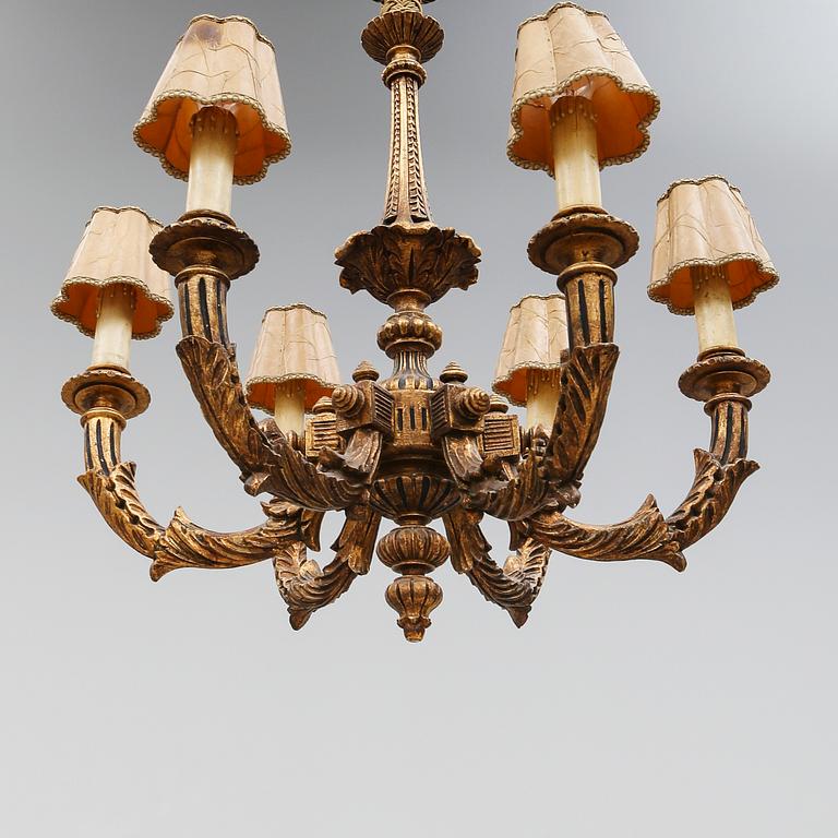 TAKLAMPA, 1900-talets mitt. Höjd 78 cm.