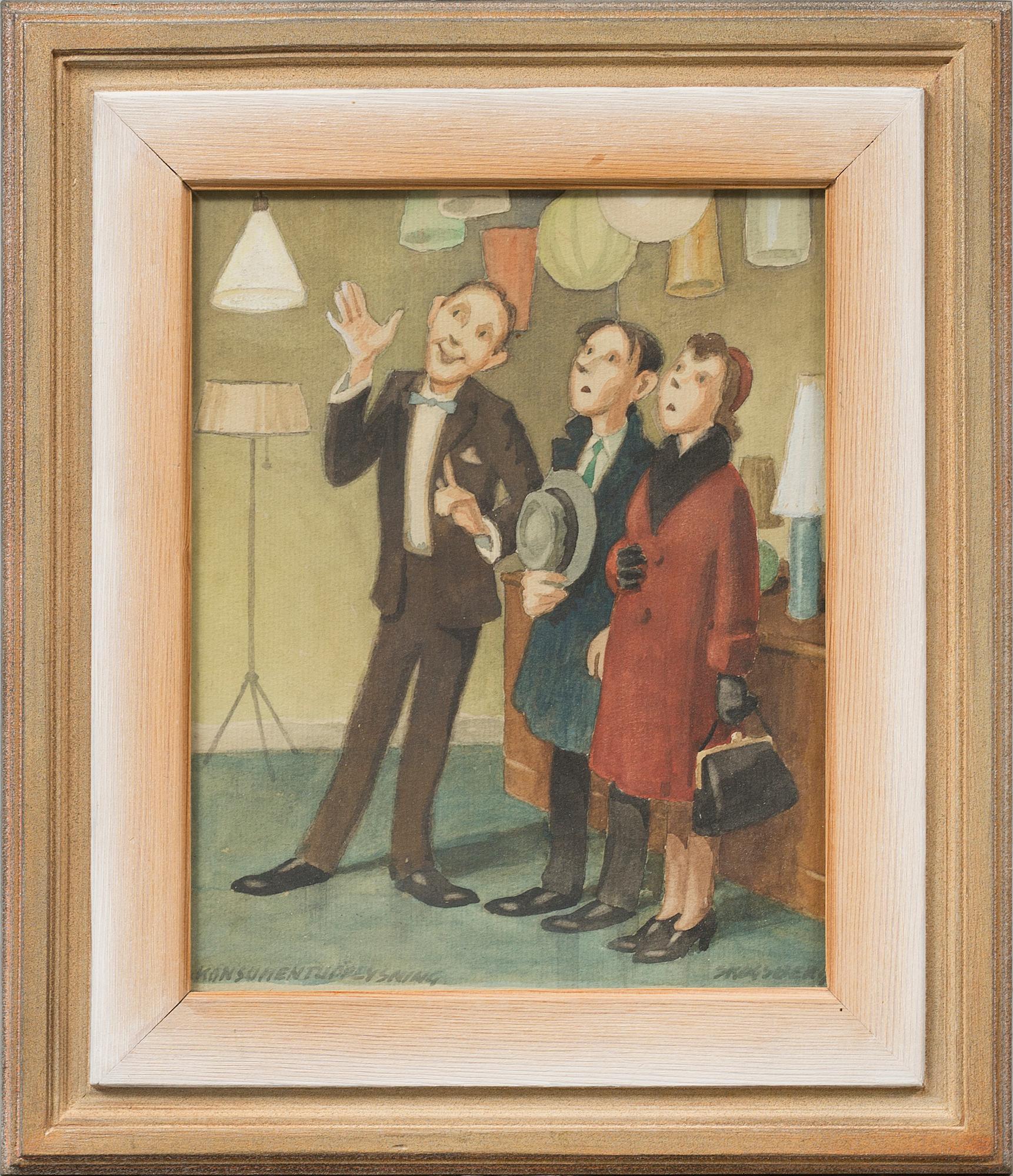 HARALD SKOGSBERG, akvarell, signerad.