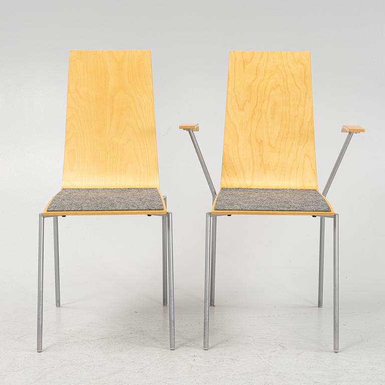 A set of 6 chairs, Mattias Ljunggren, "Cobra", Källemo.
