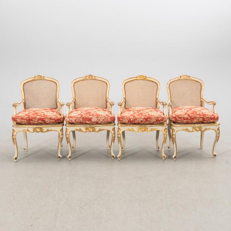Armchairs, 4 pcs, Rococo style.