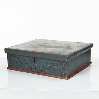 A 19th century wooden box, Sweden.
