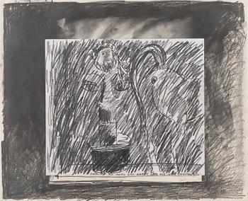 Erik Dietman, mixed media, signed and dated -83.