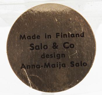 TAKLAMPOR, 3 st, design Anna-Maija Salo, 1970-tal. Kupornas höjd ca 22 cm.