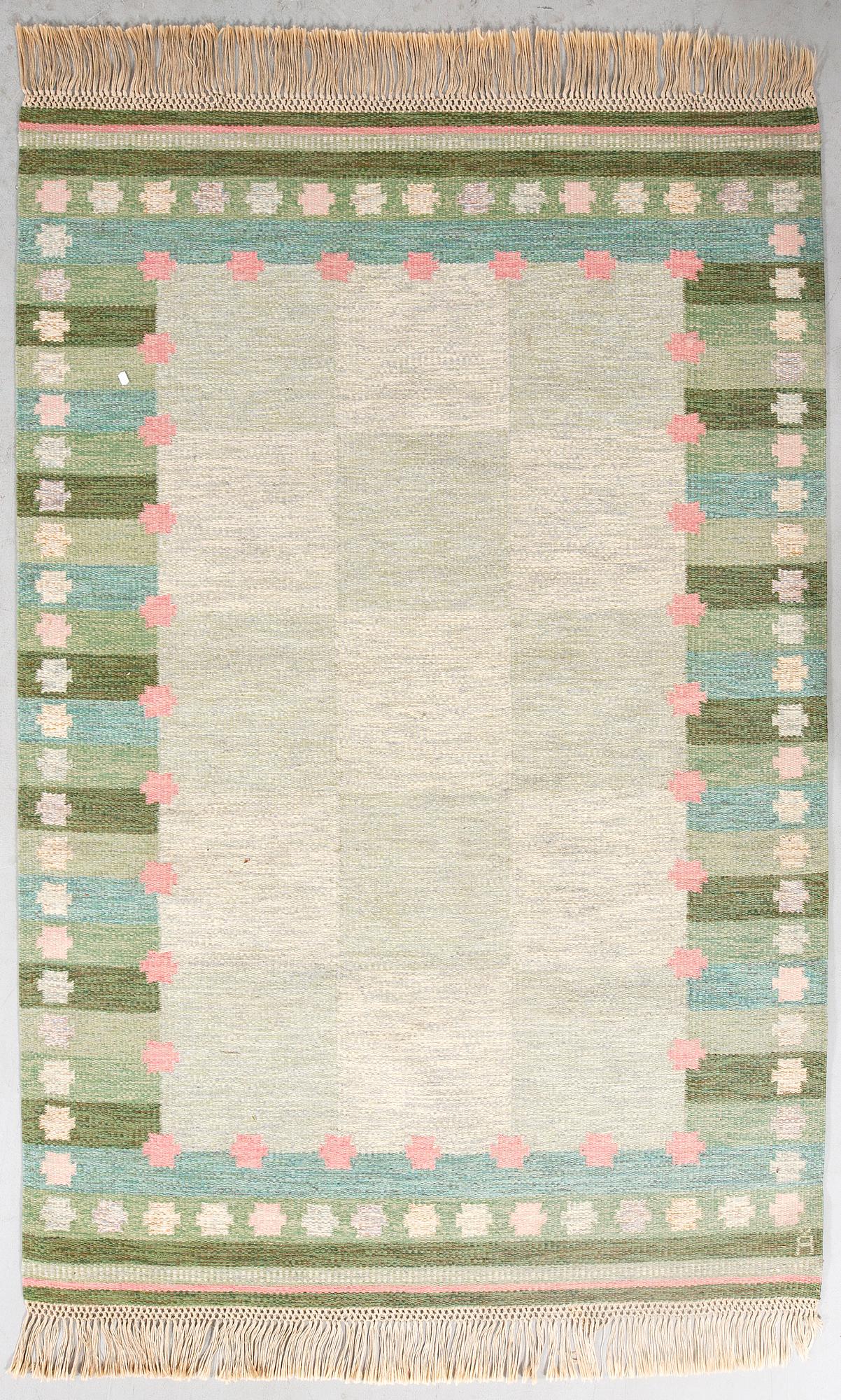 Anna-Johanna Ångström, matta rölakan signerad ca 234x168 cm.