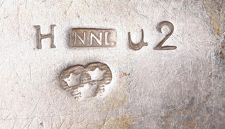 DIVERSE SKEDAR, 7 st, silver, flertal mästare, bla Nils Nordlöf, Härnösand. 1800-tal.