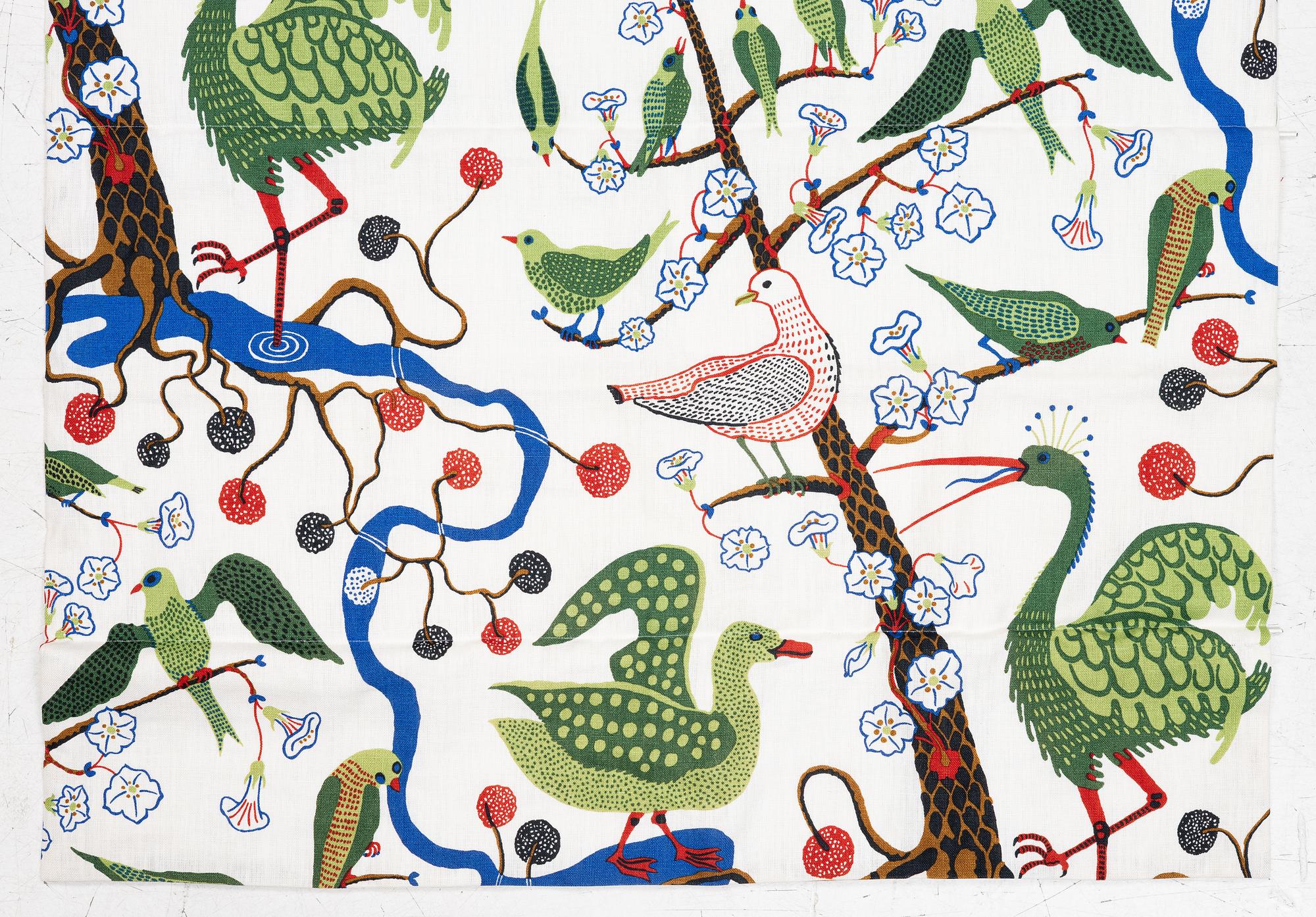 Josef Frank, a 'Gröna Fåglar' roller blind, Svenskt Tenn.