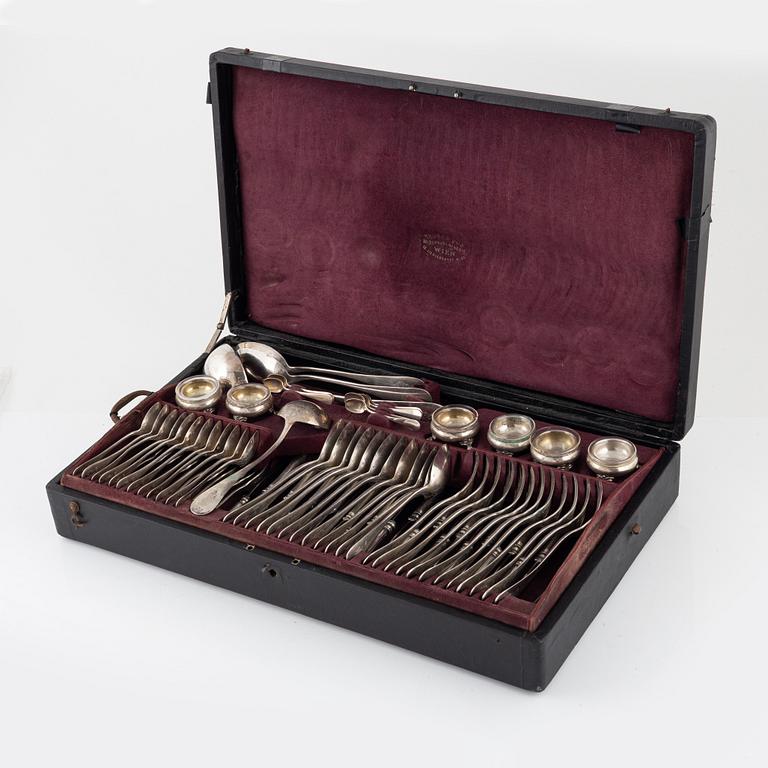 An Austro-Hungarian Silver Cutlery, mark of Thomas Dub, Vienna 1872-86 (91 pieces).
