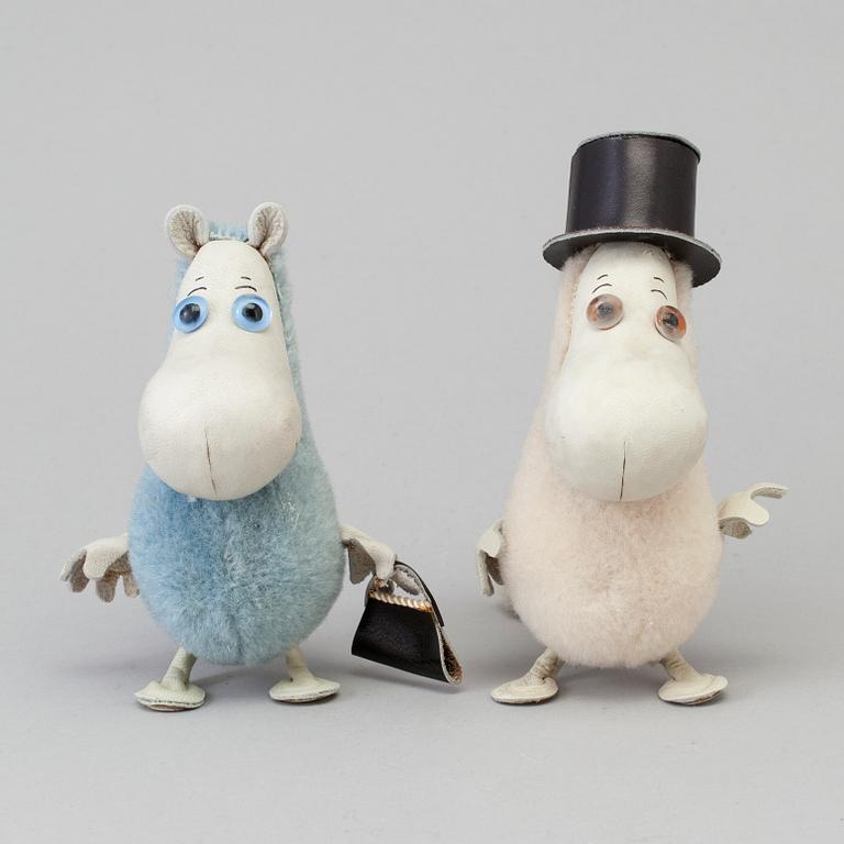 Two 1950-60s Moomin characters by Atelier Fauni, Finland.