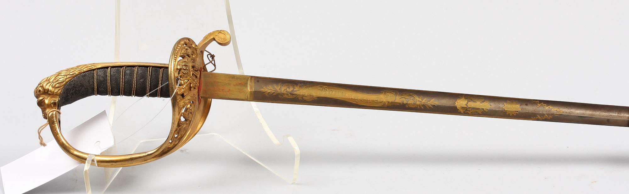 SABEL, (pallasch), officer, Sverige 1880-90-tal.