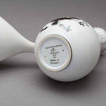 VAS samt FAT, Stig Lindberg, vitt carrara-gods, Pungo och  Grazia, 1900-talets mitt.