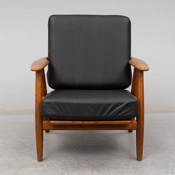 HANS J WEGNER, a 'GE-240'/'Cigarren' teak easy chair, Denmark.