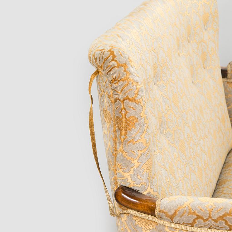 Birger Hahl, soffa samt fåtöljer, ett par, Haimi Oy 1946.