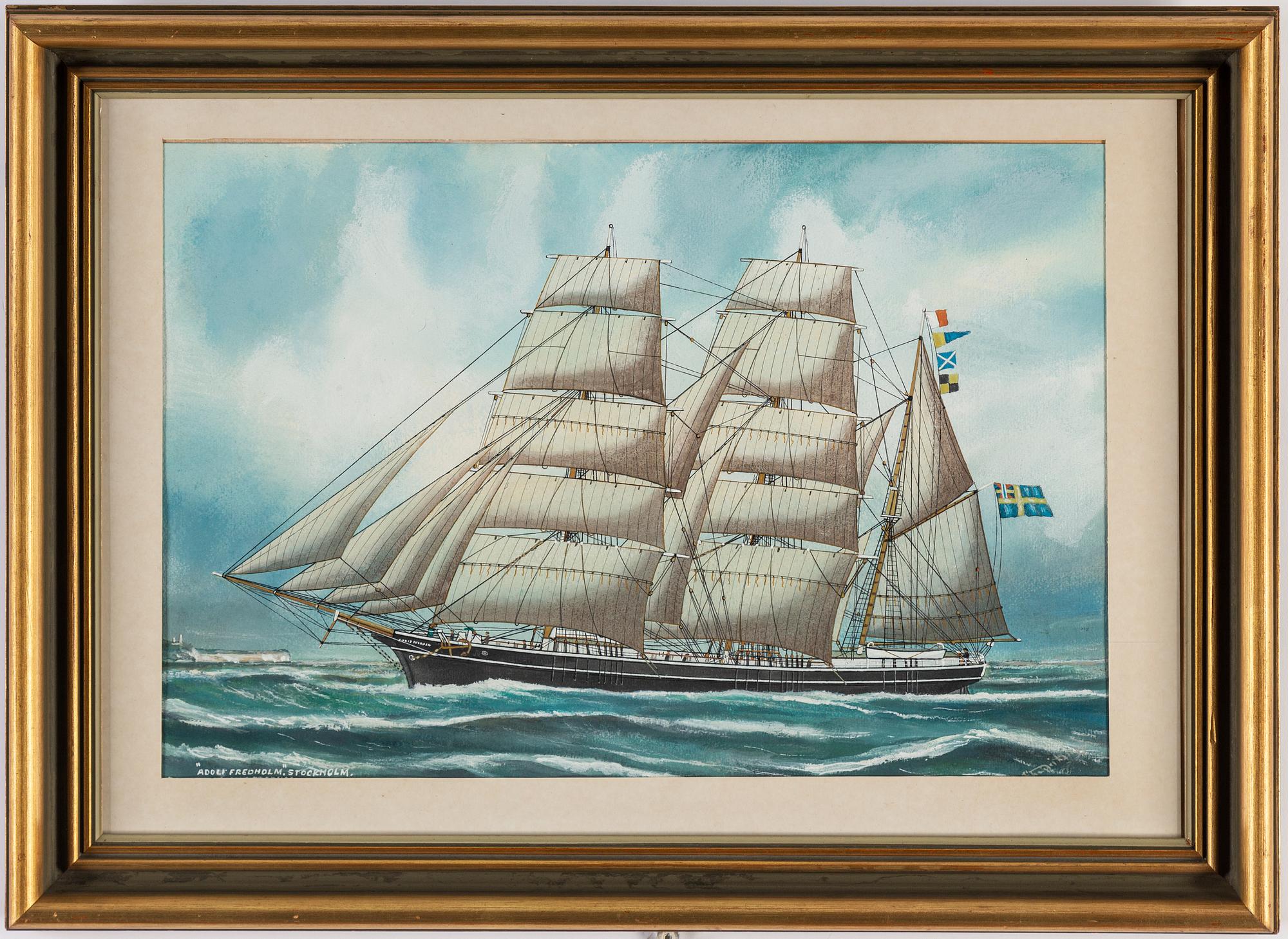 GUSTAF FREDRIKSSON, watercolour, signed.