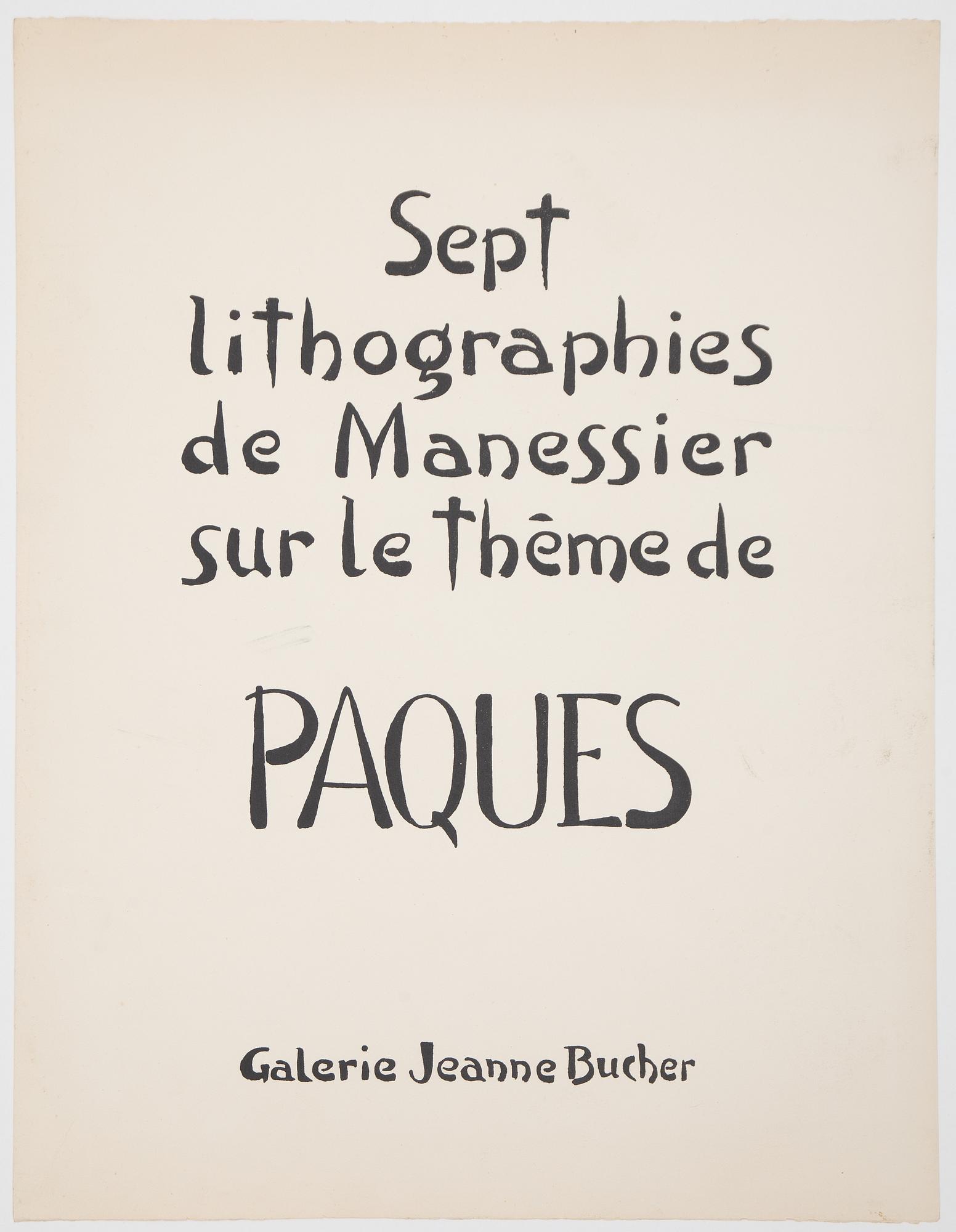 Alfred Manessier, “Sur le thème de Pâques”.
