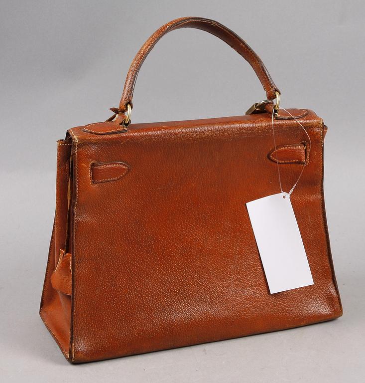 HANDVÄSKA, läder, "Kelly", Hermès Paris, Frankrike.