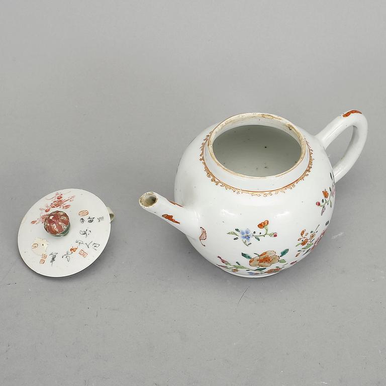 TEKANNA, kompaniporslin, Kina, Qianlong 1700-tal.