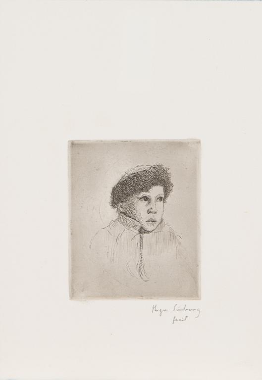 Hugo Simberg, "Gosse i pälsmössa" (Boy wearing a fur hat).