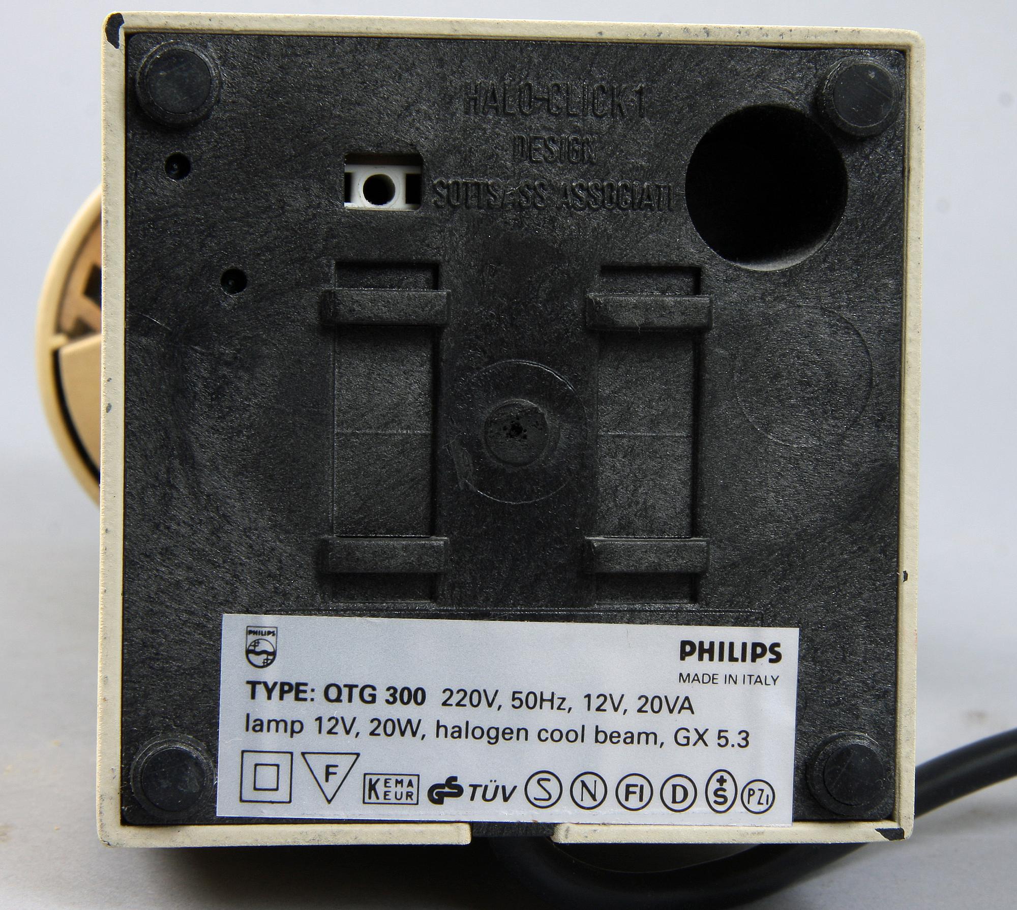 BORDSLAMPA, "Halo-Click 1", Ettore Sottsass, Philips.