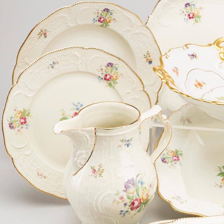 A 56 piece porcelain "Sanssouci" dinner service, Rosenthal, Germany.