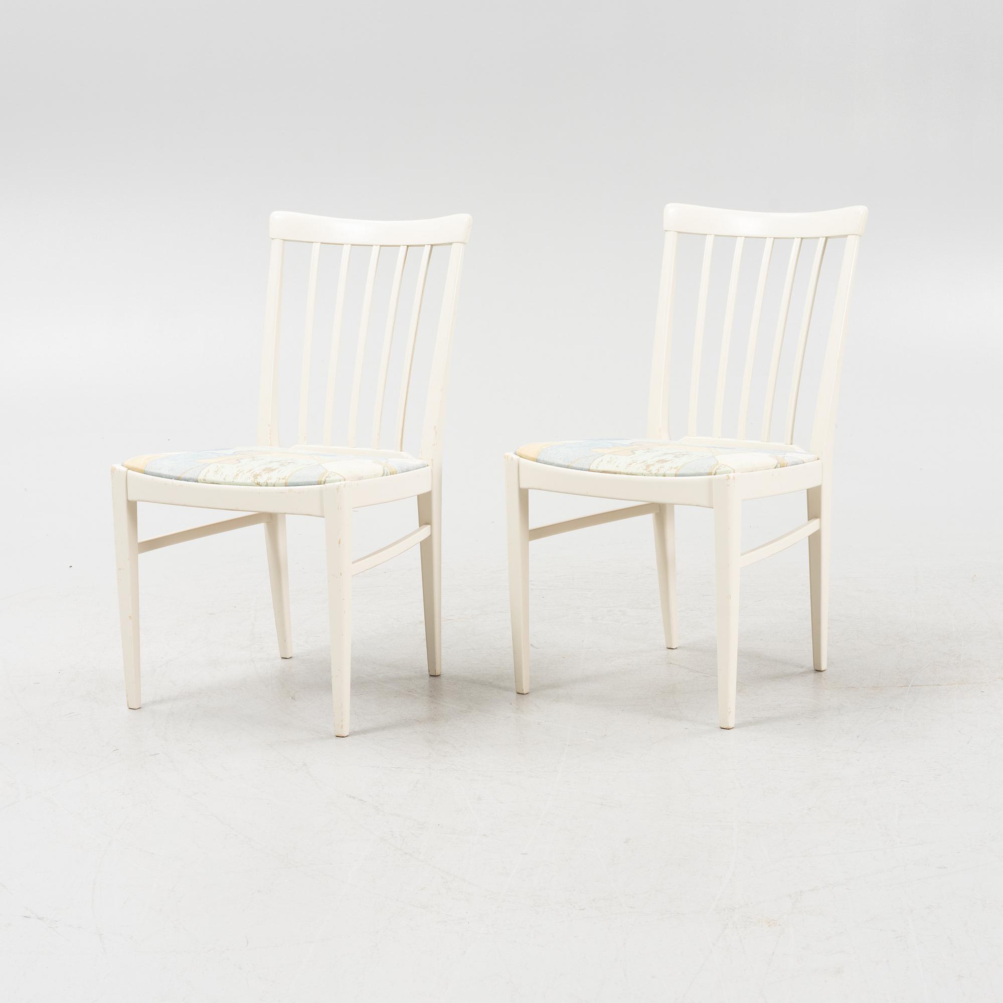 Carl Malmsten, a dining table with four chairs, 'Herrgården', Bodafors, second half of the 20th century.