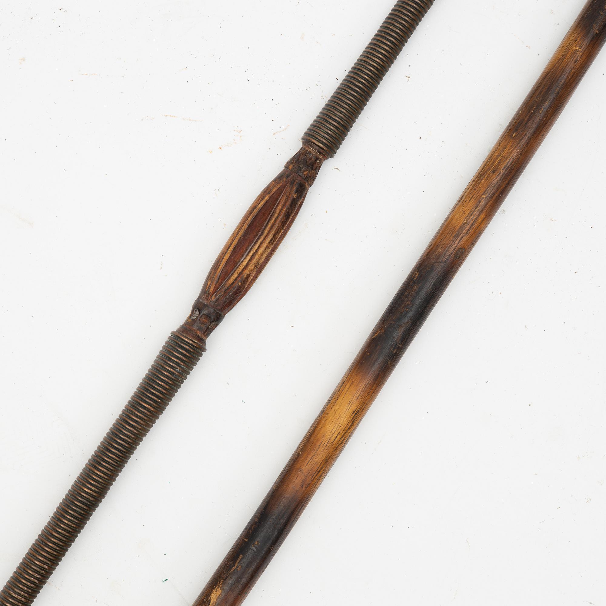 Spears, a pair, probably Kenya.