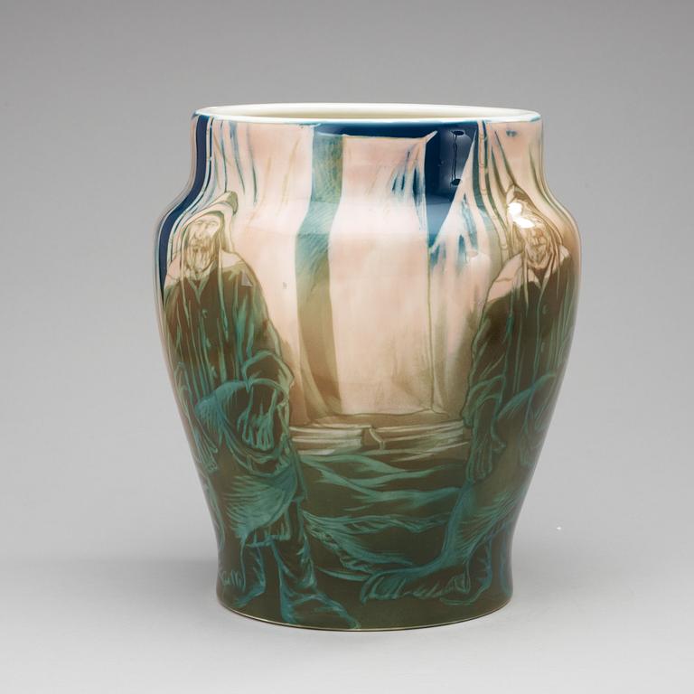 An Alf Wallander Art Nouveau porcelain vase, Rörstrand.