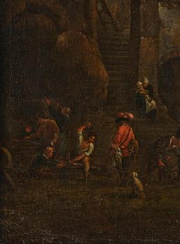 Philips Wouwerman, follower of, Resting company at the blacksmith's.