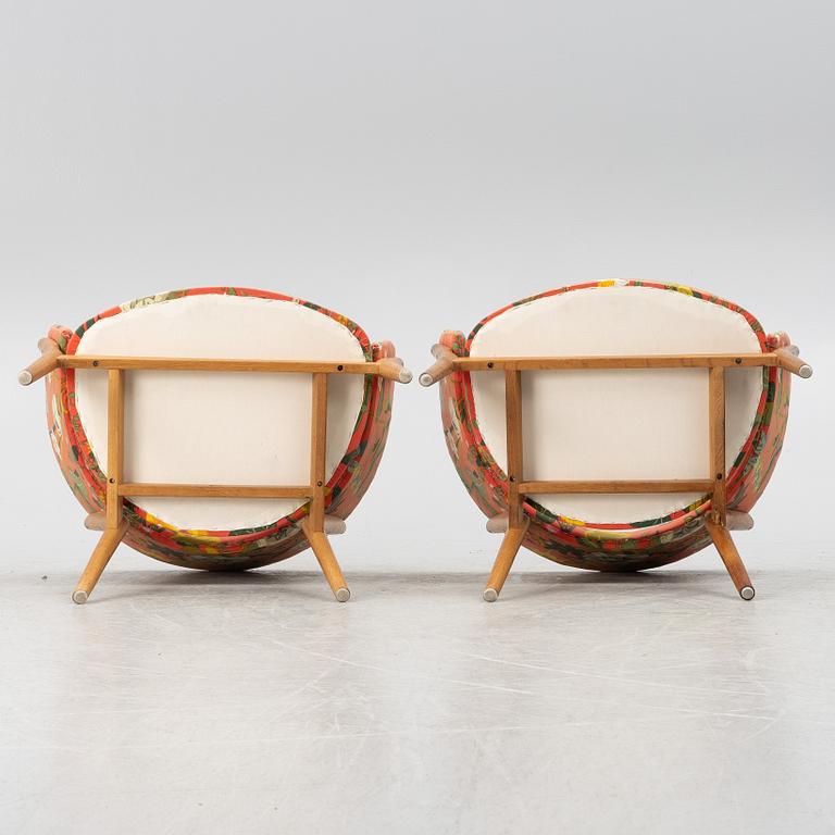 Jörgen & Nanna Ditzel, a pair of 'Kitani ND-01' armchairs, Willadsen, Vejen, Denmark, 1950s.