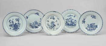 TALLRIKAR, 10 st, porslin, Kina, 1700-tal.