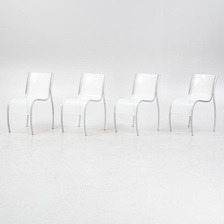 Ron Arad, a set of four 'Fantastic Plastic Elastic' chairs, Kartell, Italy.