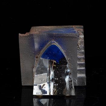 A glass sculpture by Bertil Vallien, for Kosta Boda.