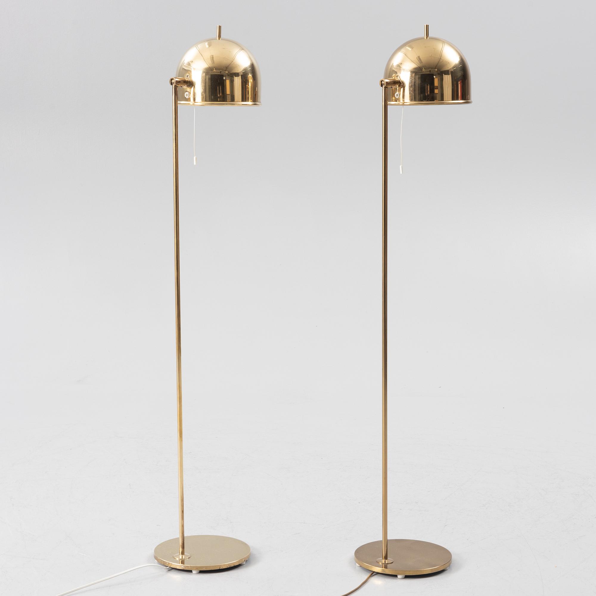 Eje Ahlgren, a pair of model G-075 floor lamps,  Bergbom, 1960s/70s.