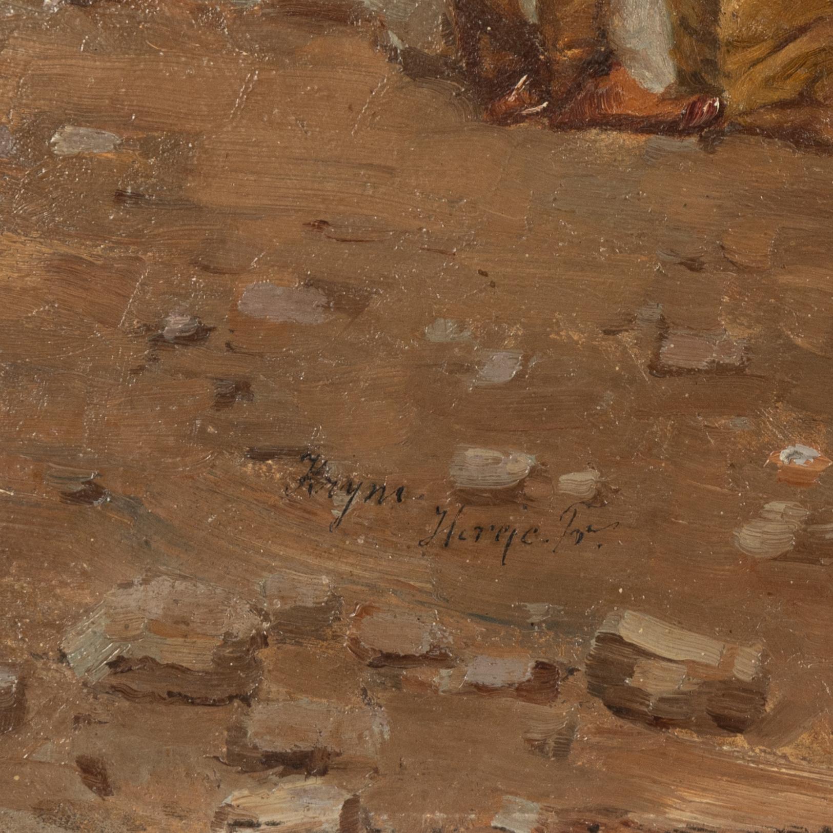 Frantisek Horejc, oil on paper-panel, signed.