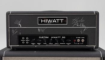 The Hives, Hiwatt "Custom 50", signed amplifier and speaker ca 2010.