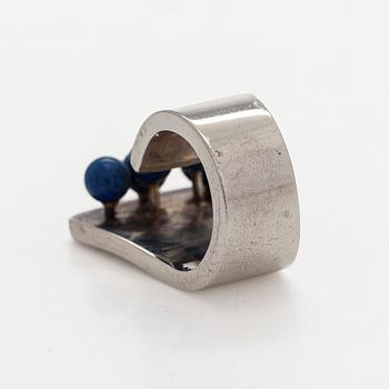 Pekka Piekäinen, ring, silver, lapis lazuli, Auran Kultaseppä, Åbo 1973.