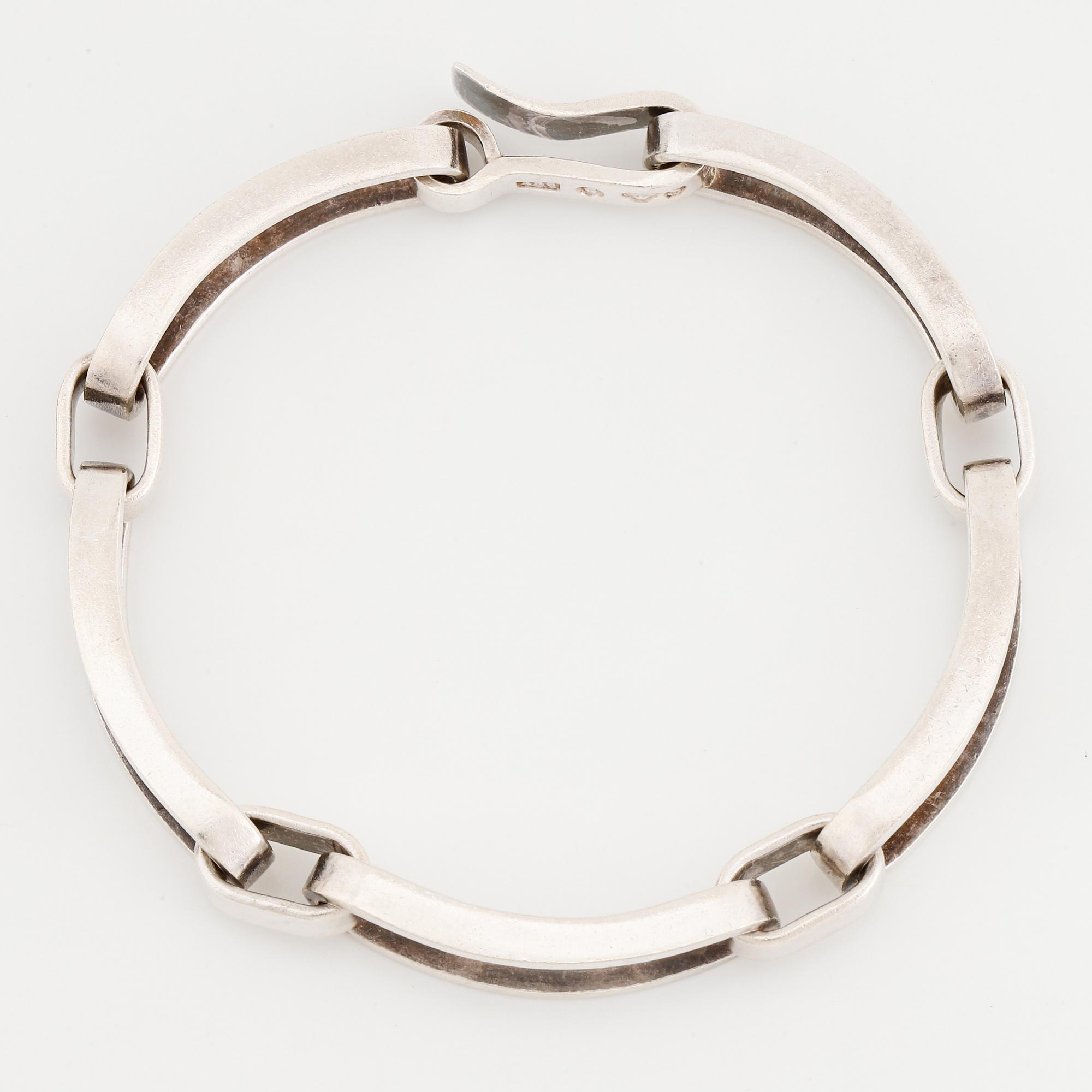 Anders Högberg, silver bracelet, Göteborg, 1967.