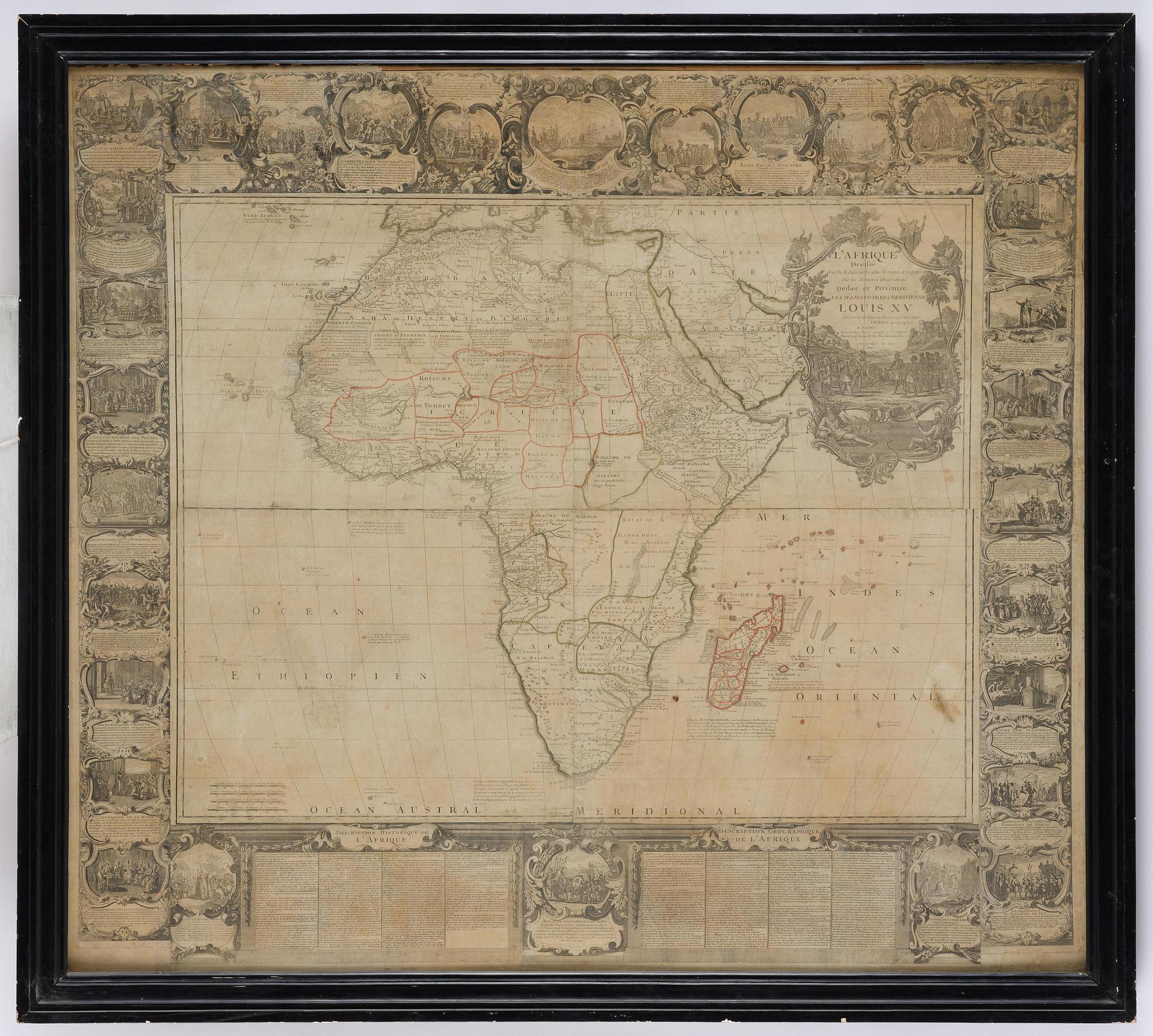 Nolin's map of Africa, "L'Afrique dressee sur les relations", 1740.