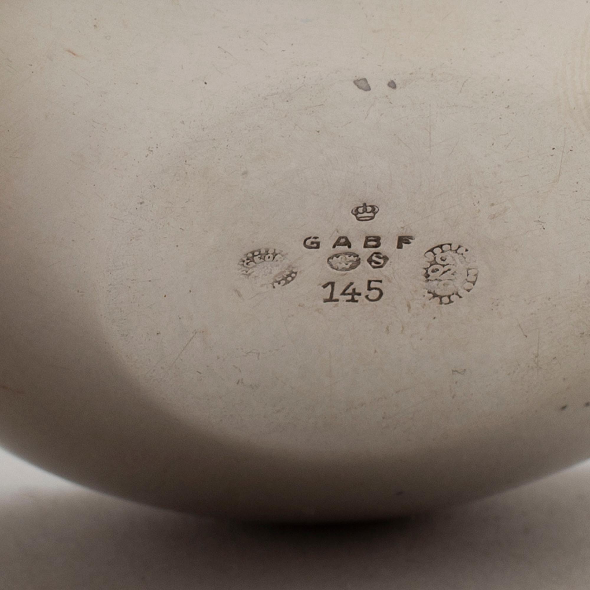 GEORG JENSEN, to sterling silver boxes, Denmark.