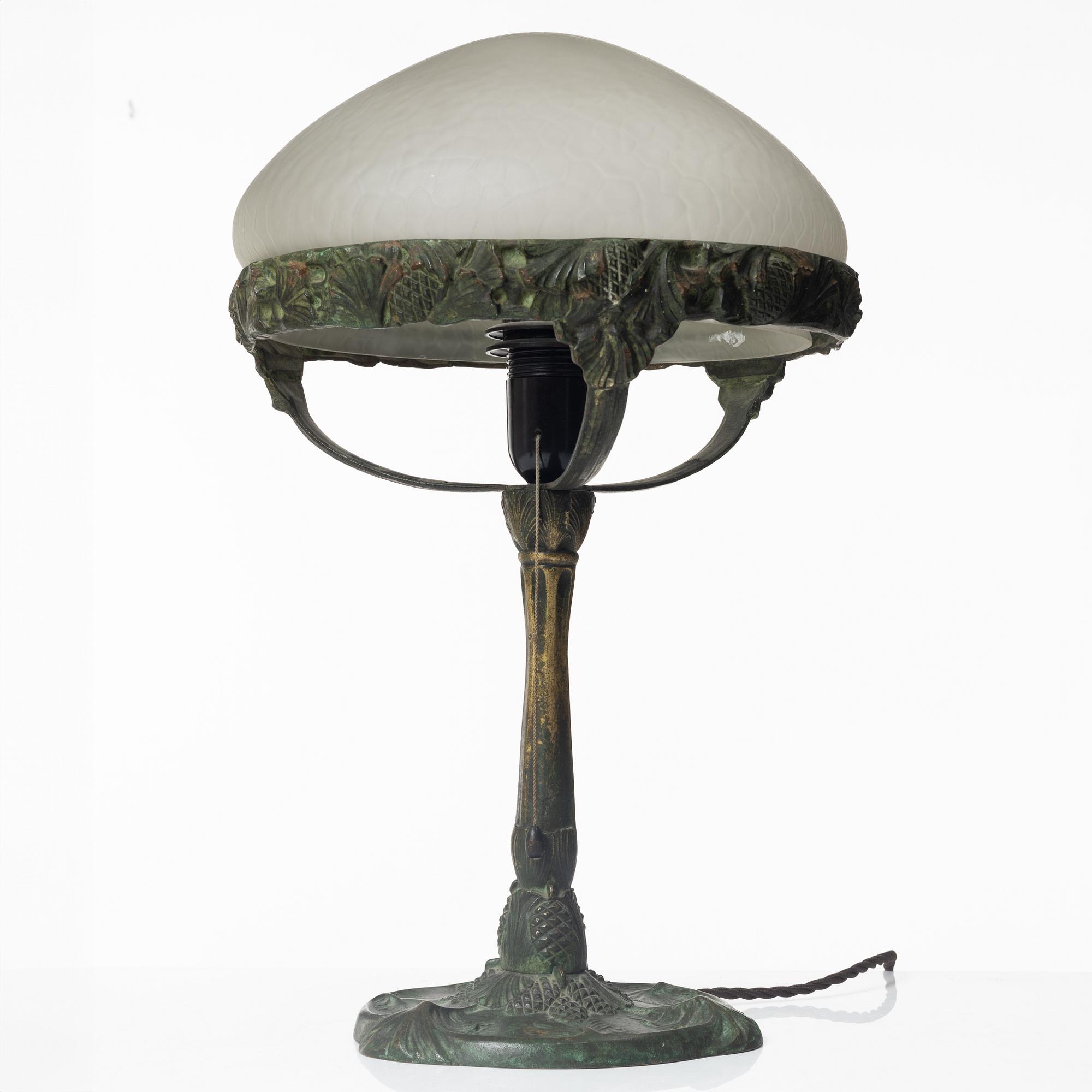 Table lamp, Jugend, Böhlmarks, 1907-24.